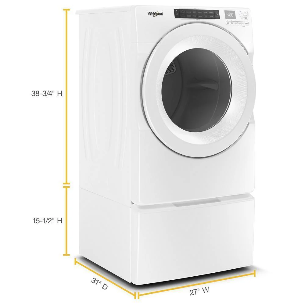 Whirlpool WED5620HW 7.4 cu. ft. Front Load Electric Dryer with Intuitive Touch Controls - Image 4