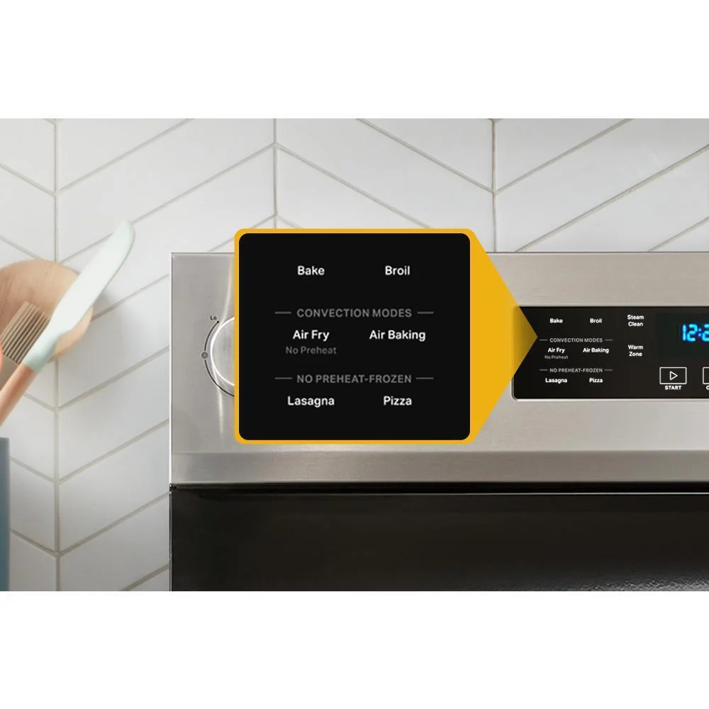 Whirlpool WFES4530SB 30-inch Electric Range with Air Cooking Technology and Steam Clean - Image 4