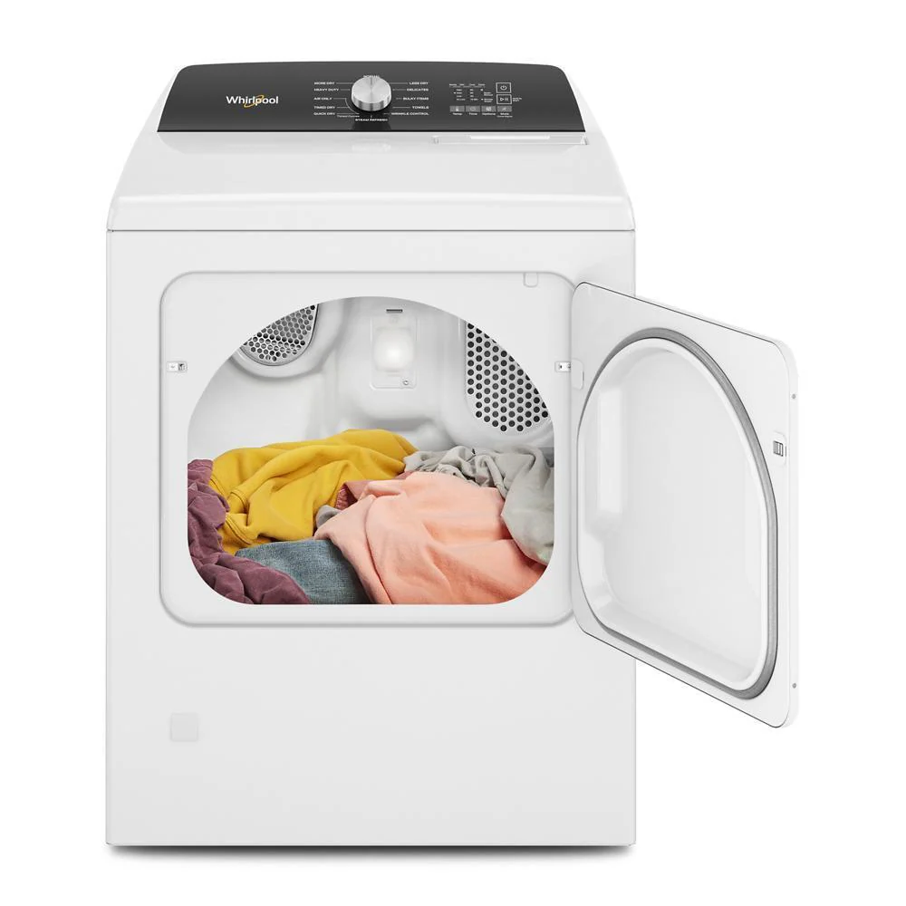 Whirlpool WGD5050LW 7.0 Cu. Ft. Top Load Gas Moisture Sensing Dryer with Steam - Image 8