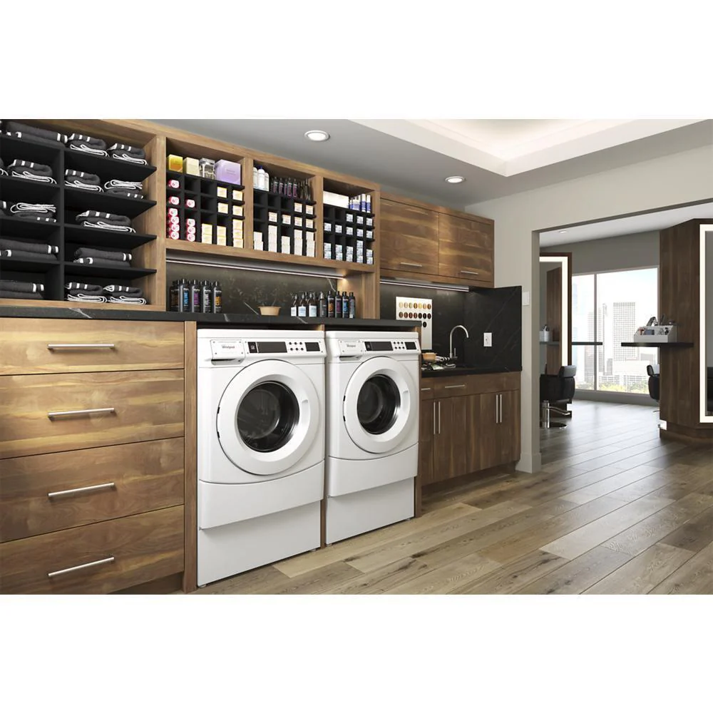 Whirlpool WHP1000VW 10" Pedestal for Commercial Front Load Washer and Dryer - Image 9