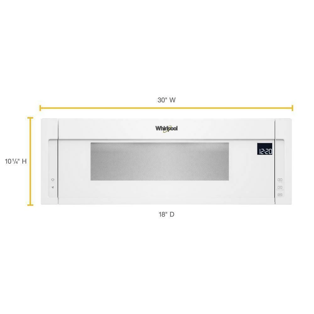 Whirlpool WML75011HW 1.1 cu. ft. Low Profile Microwave Hood Combination - Image 4