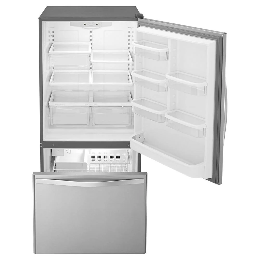 Whirlpool WRB329DMBM 30-inches wide Bottom-Freezer Refrigerator with SpillGuard™ Glass Shelves - 18.7 cu. ft. - Image 3