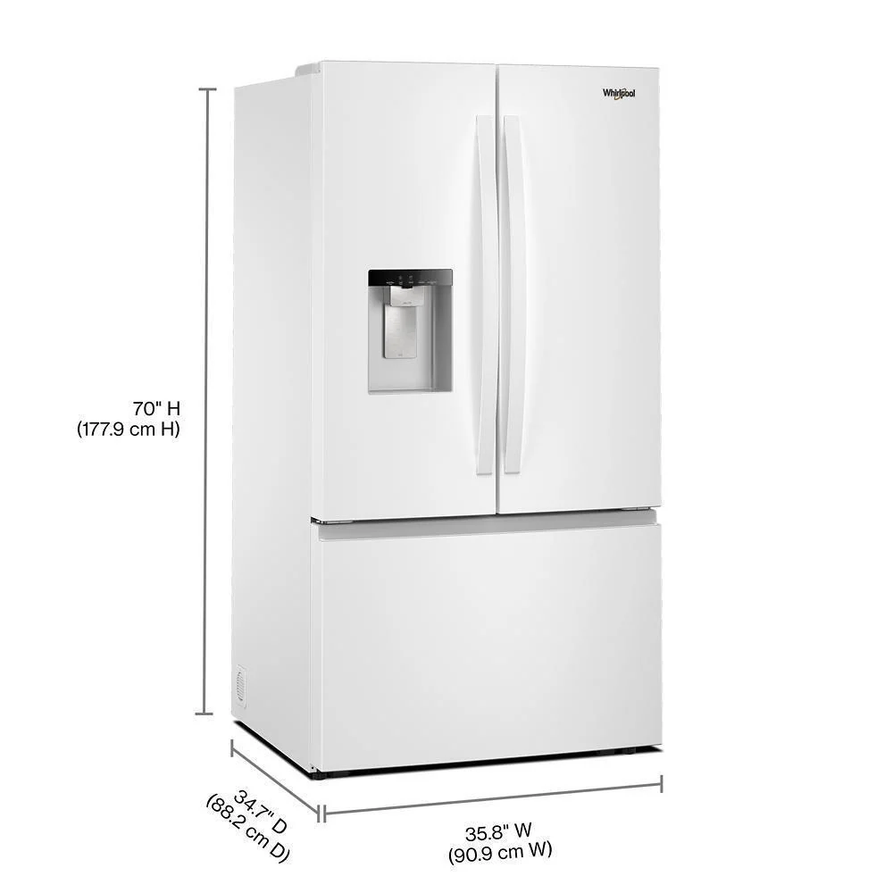 Whirlpool WRFF3536SW 36-Inch French Door Refrigerator with In-Door Water and Ice Maker - 30 cu. ft. - Image 4