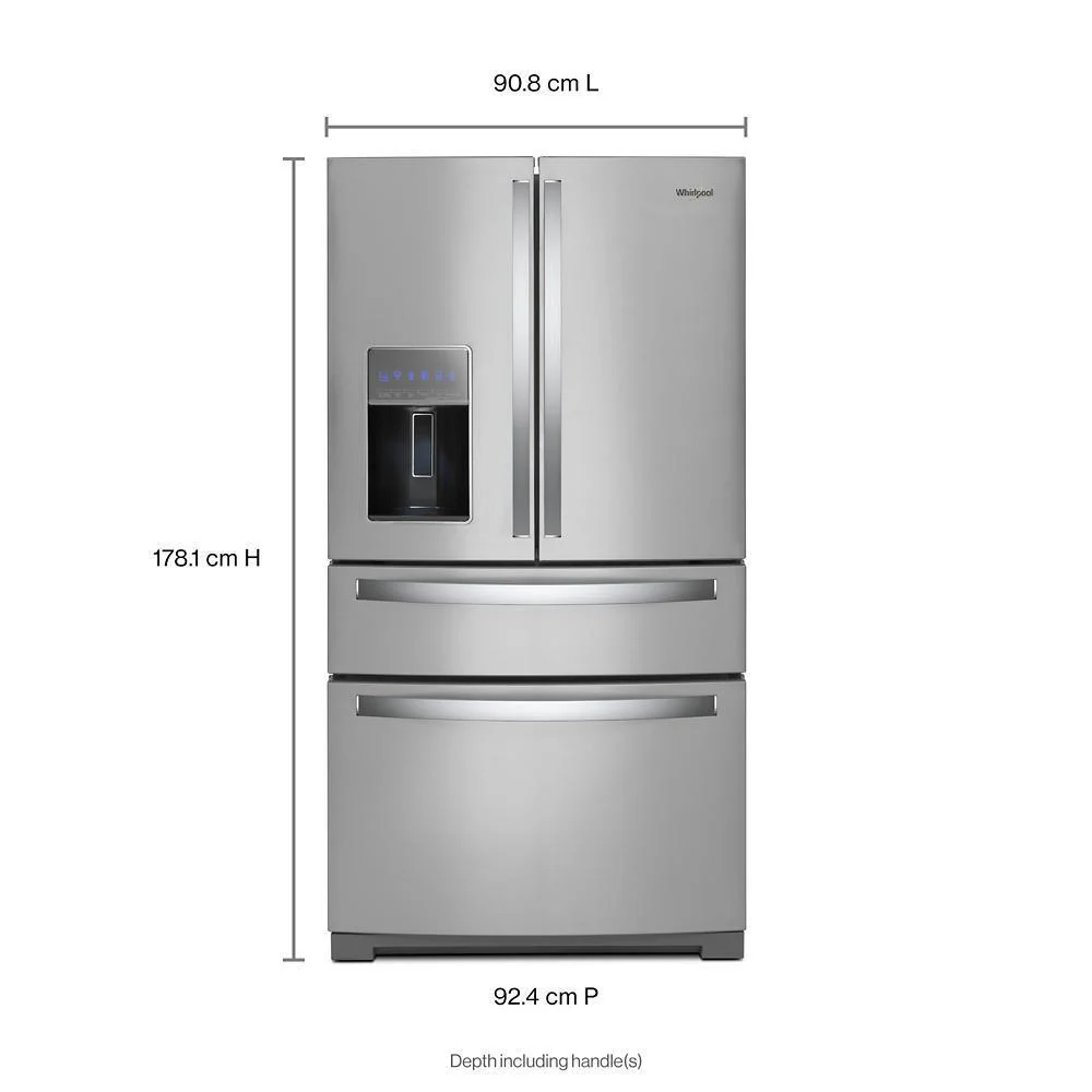 Whirlpool WRMF7736PZ 36-inch Wide 4 Door Refrigerator with Prep and Store Bins - 26 Cu. Ft. - Image 4