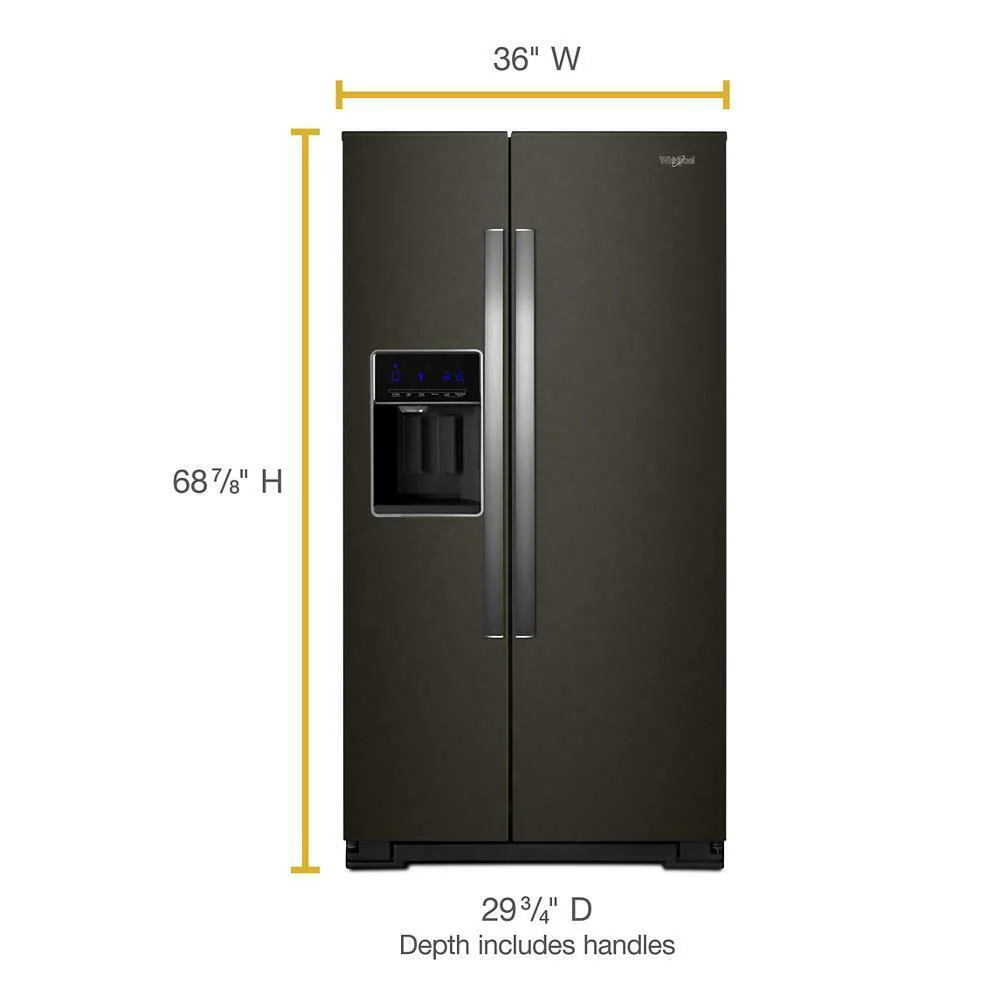 Whirlpool WRS571CIHV 36-inch Wide Counter Depth Side-by-Side Refrigerator - 21 cu. ft. - Image 2
