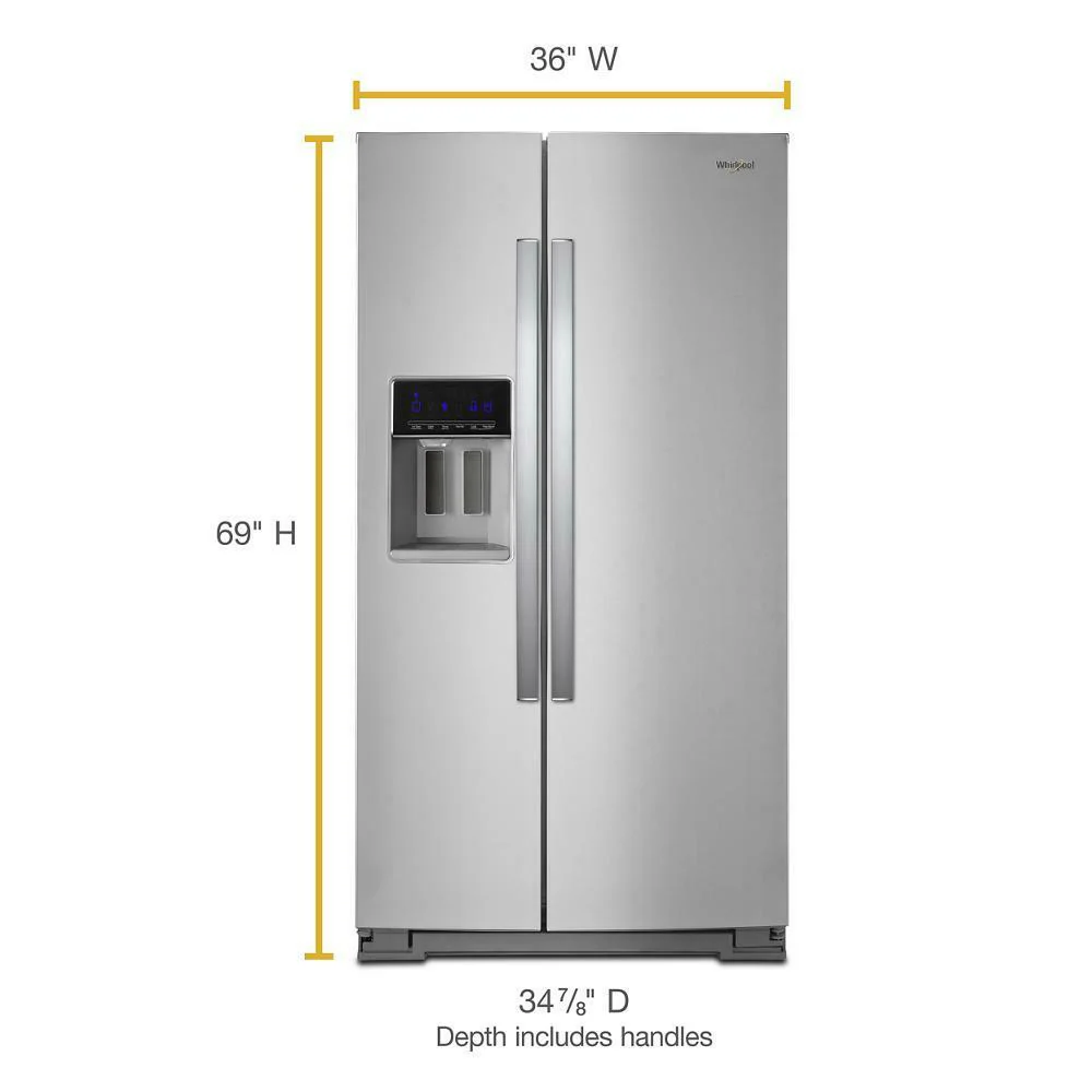 Whirlpool WRS588FIHZ 36-inch Wide Side-by-Side Refrigerator - 28 cu. ft. - Image 3