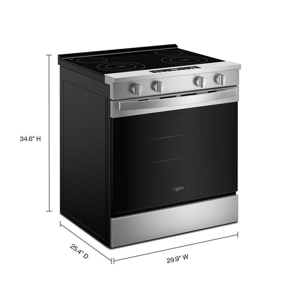 Whirlpool WSES3130SS 30-inch Electric Range with No Preheat and Slow Cook Modes - Image 4