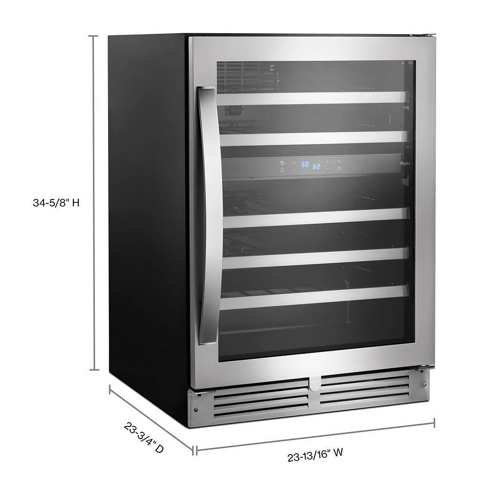 Whirlpool WUW55X24HS 24-inch Wide Undercounter Wine Center with 46-Bottle Wine Storage - Image 2