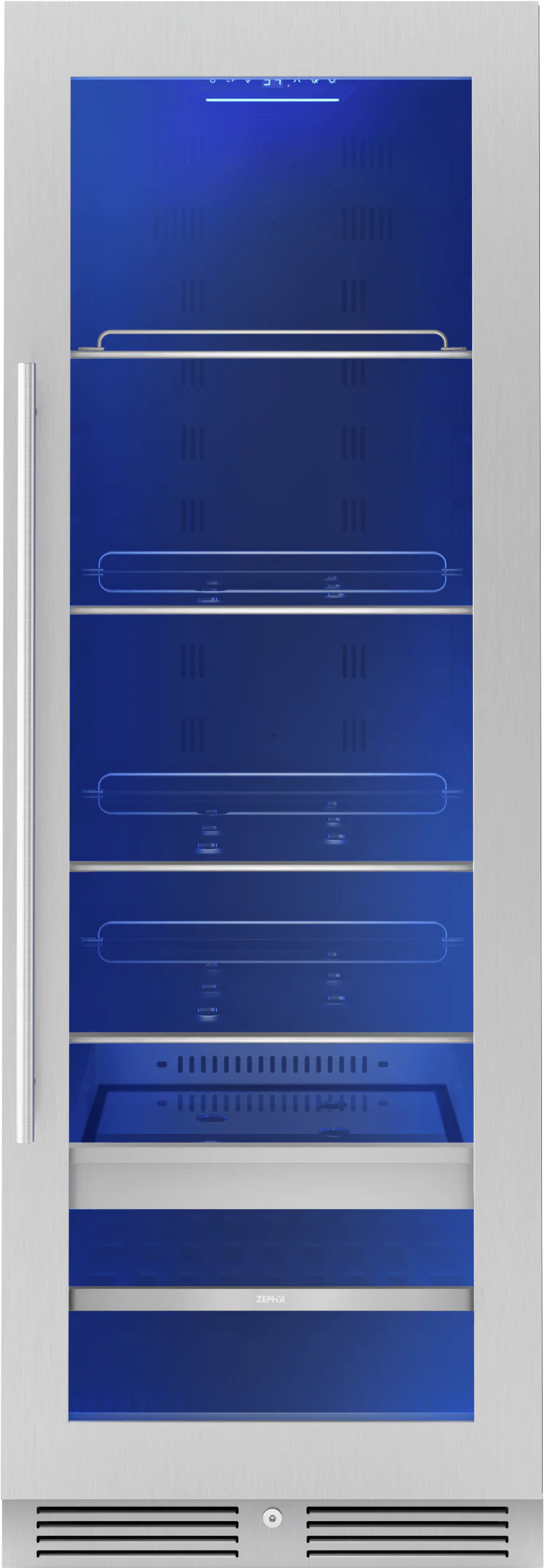 Zephyr PRB24F01BG Presrv Beverage Cooler, 24in Full Size, SS+Glass, Reversible Door, 1 Zone - Image 3