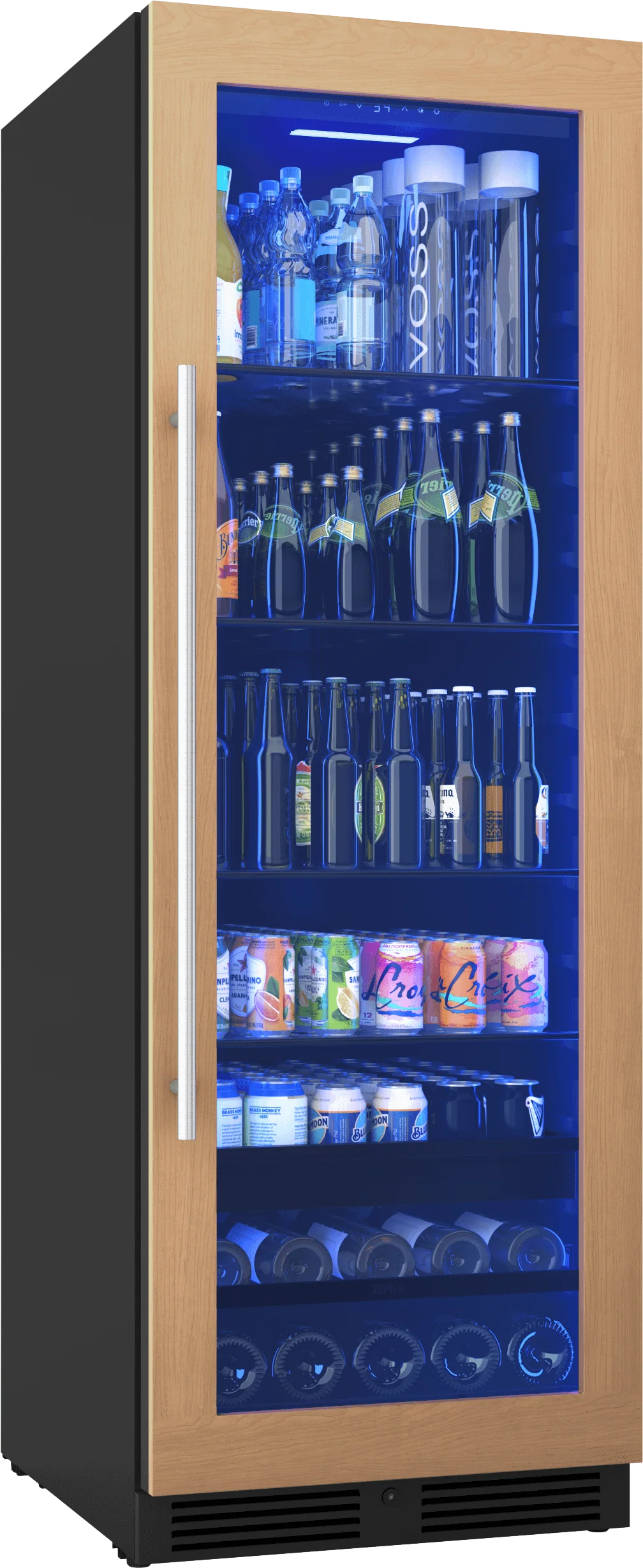 Zephyr PRB24F01BPG Presrv Beverage Cooler, 24in Full Size, Panel Ready+Glass, Reversible Door, 1 Zone - Image 2