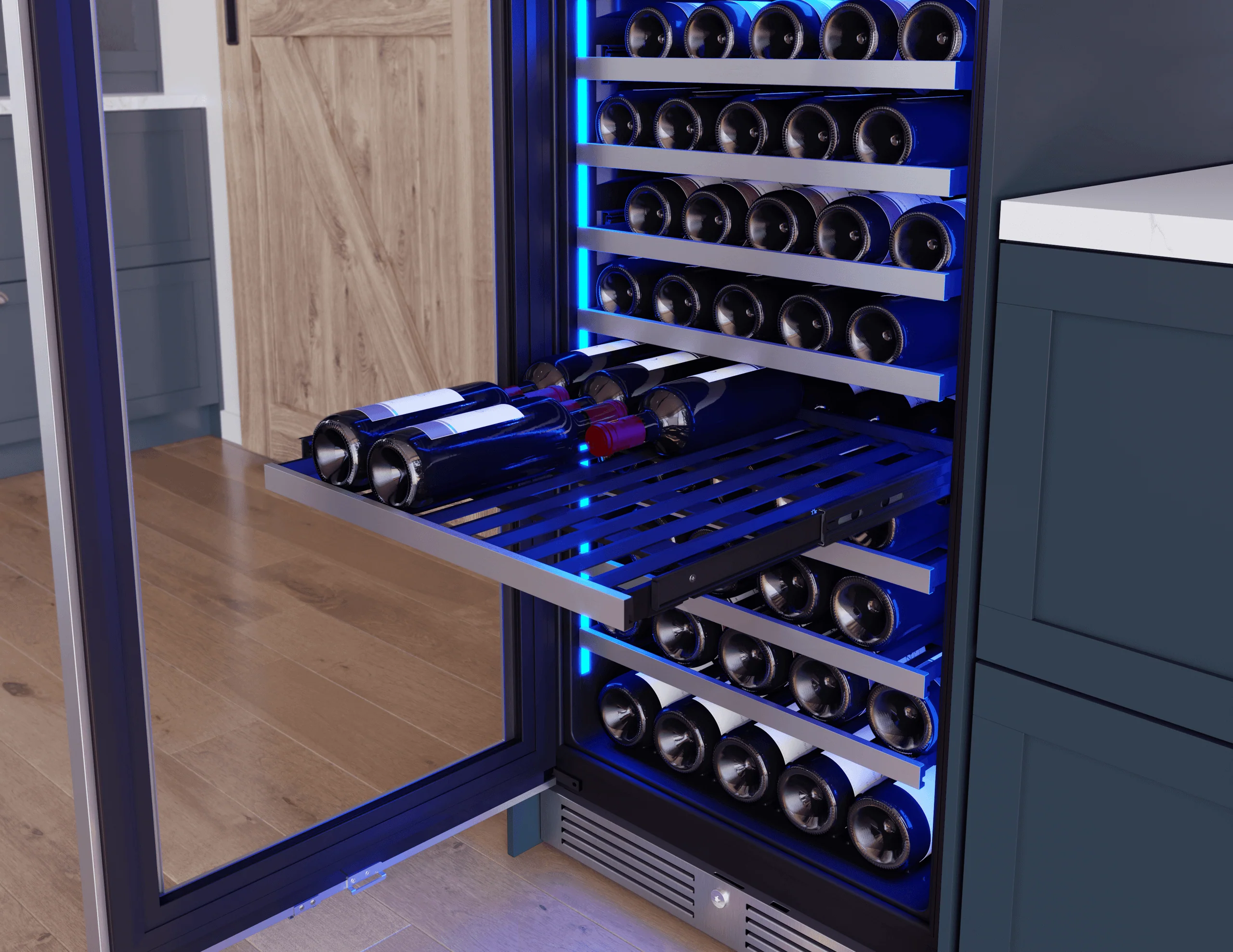 Zephyr PRW24F01CG Presrv Wine Cooler, 24in Full Size, SS+Glass, Reversible Door, 1 Zone - Image 7