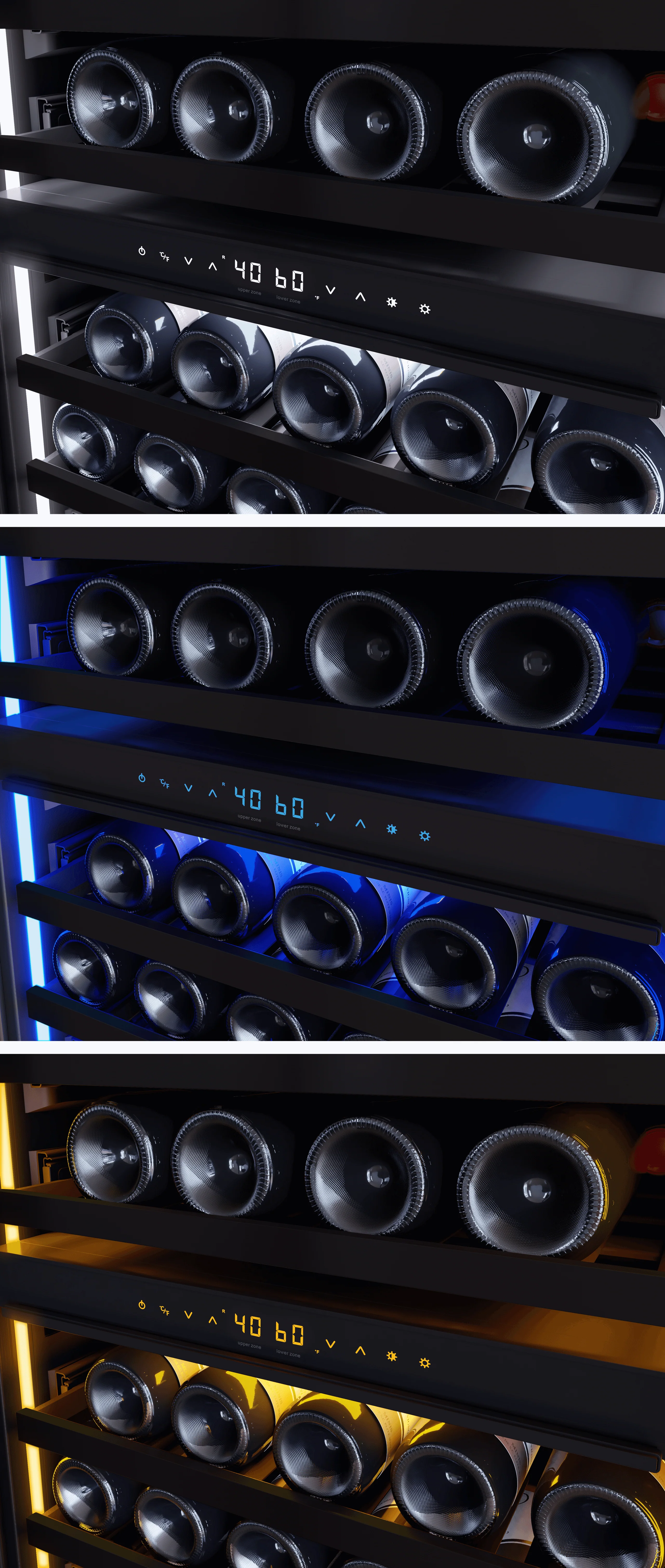 Zephyr PRW24F02CPG Presrv Wine Cooler, 24in Full Size, Panel Ready+Glass, Reversible Door, 2 Zone - Image 9