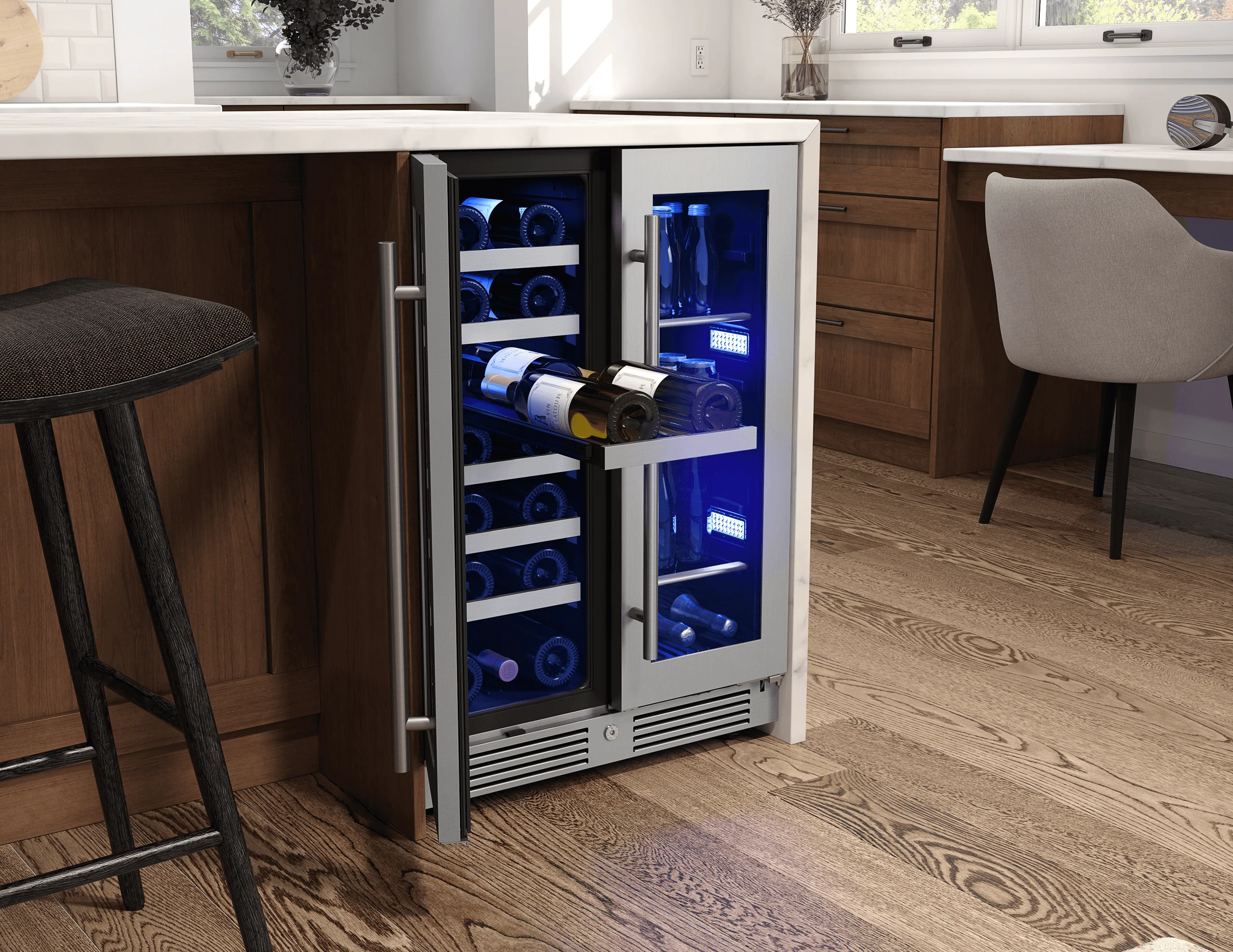 Zephyr PRWB24C32CG Presrv Wine & Bev Cooler, 24in UC, SS+Gls, Fr Dr - Image 7