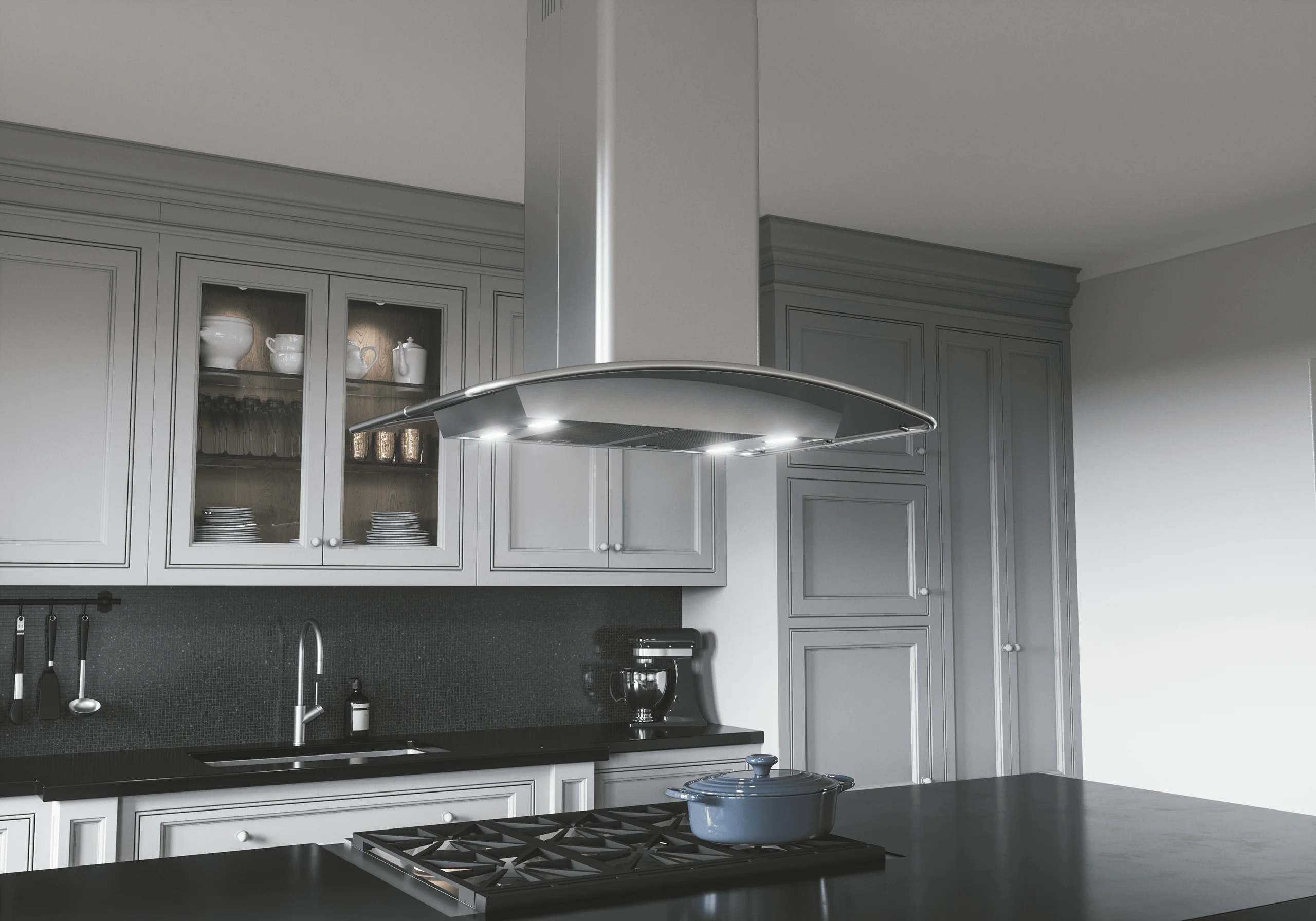 Zephyr ZMLM90CS Milano Connect Island, 90cm, SS, LED, ACT - Image 6